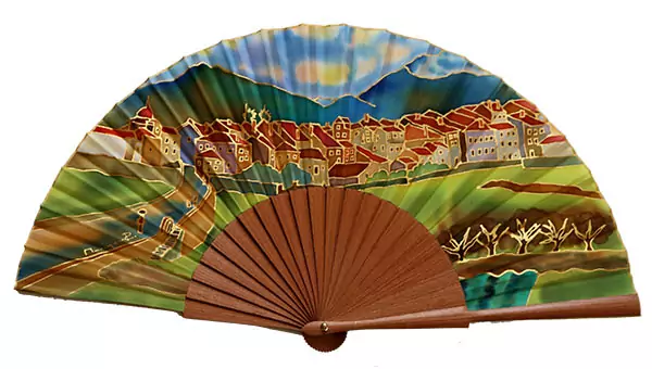 Abanico “Paisaje de Hernani” para la tienda del Museo Carmen Thyssen Málaga