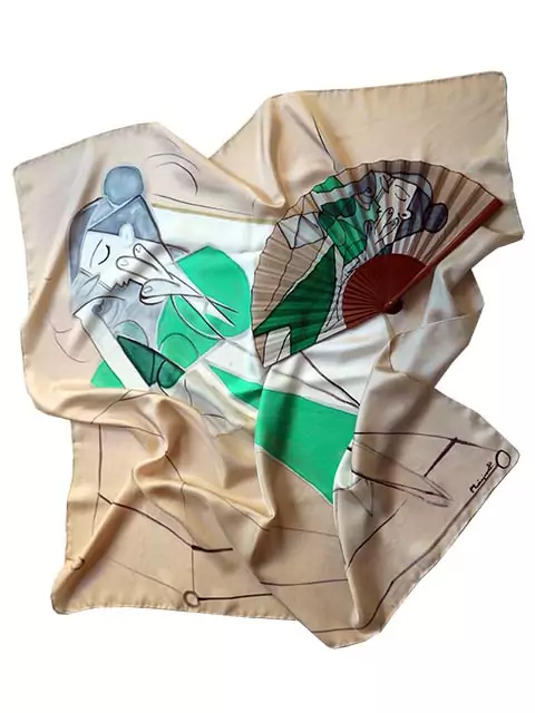 Pañuelo y abanico a juego para la tienda del Museo Reina Sofia en Madrid - Imagen 4