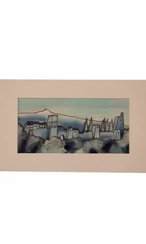 Alhambra tonos azules 48x30 cm.